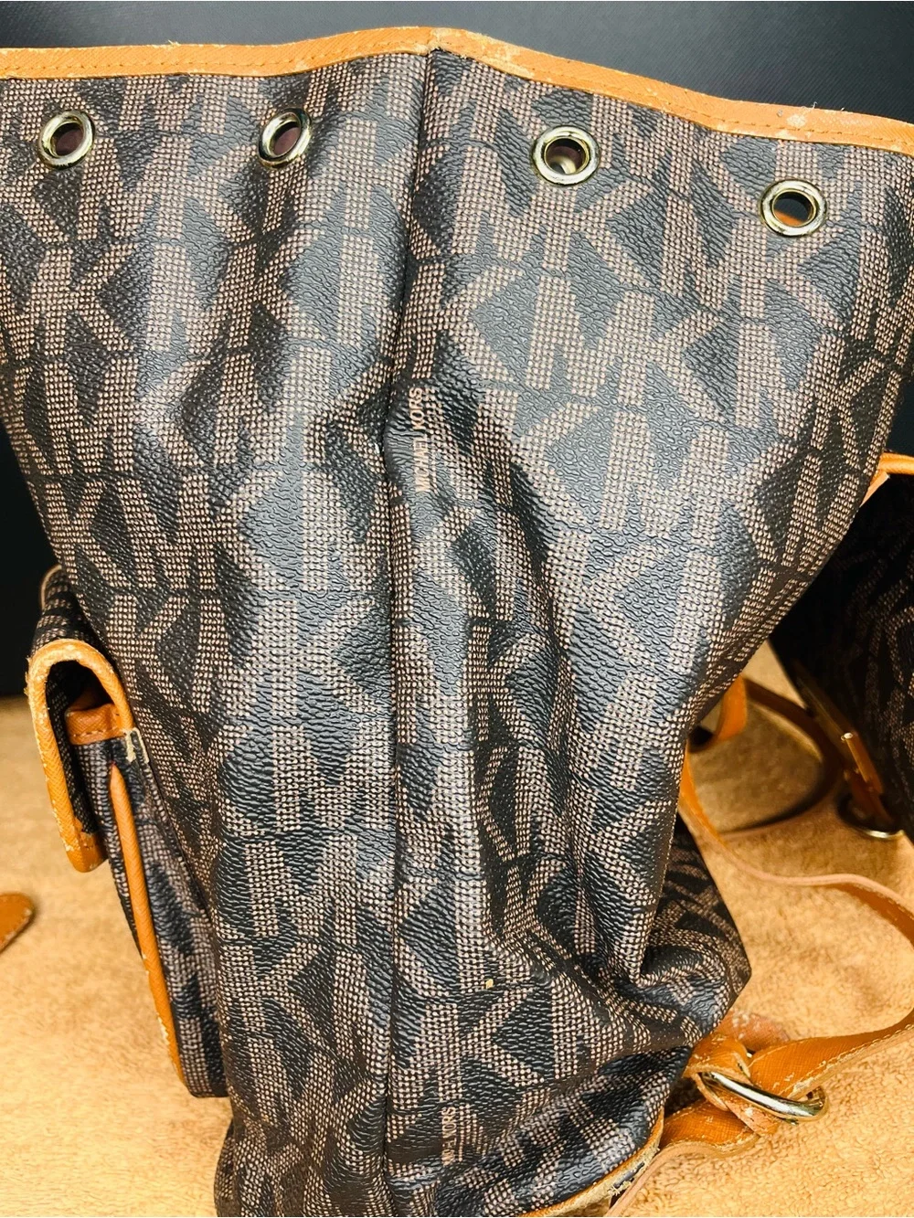 UNIQUE-MICHAEL KORS LARGE MK MONOGRAM BACKPACK!